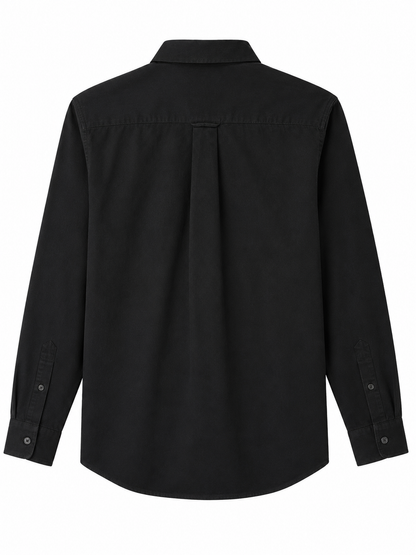 Modern and sophisticated Ted Bernhardtz long-sleeve shirt in a sleek black color,