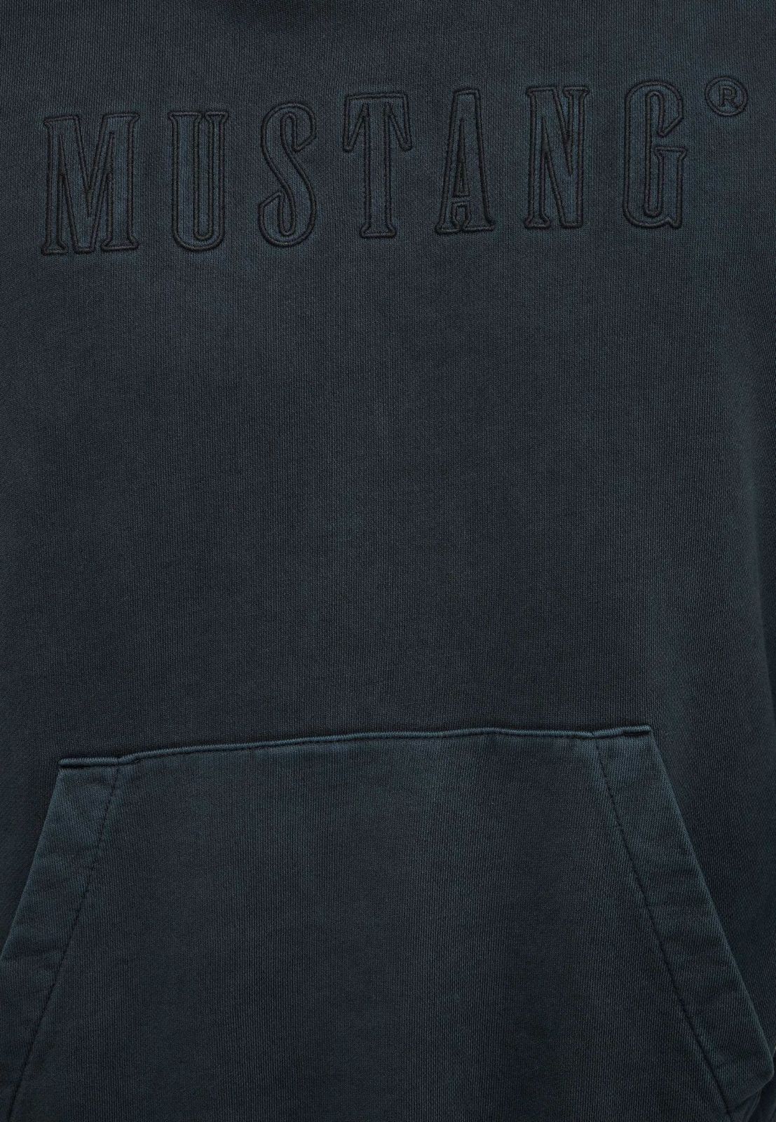 Mustang Unisex Embroidered Logo Hoodie – Black