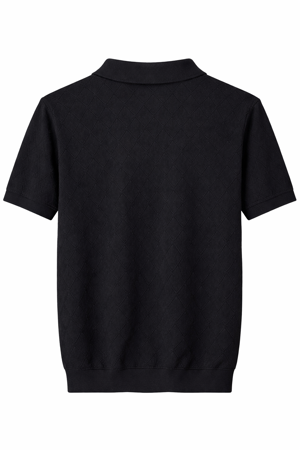 Ted Baker London Textured Knit Polo – Black
