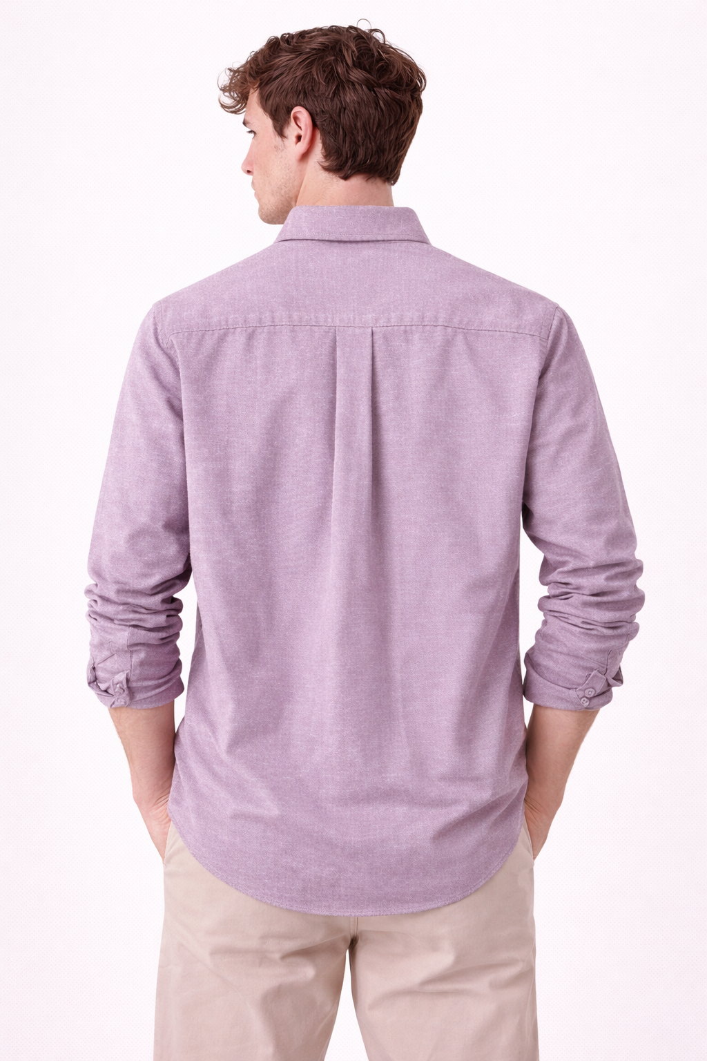 Polo Ralph Lauren Textured Shirt – Light Purple (Slim Fit)