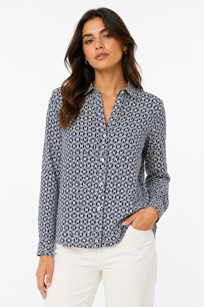 W Printed Long Sleeve Shirt – Product Description