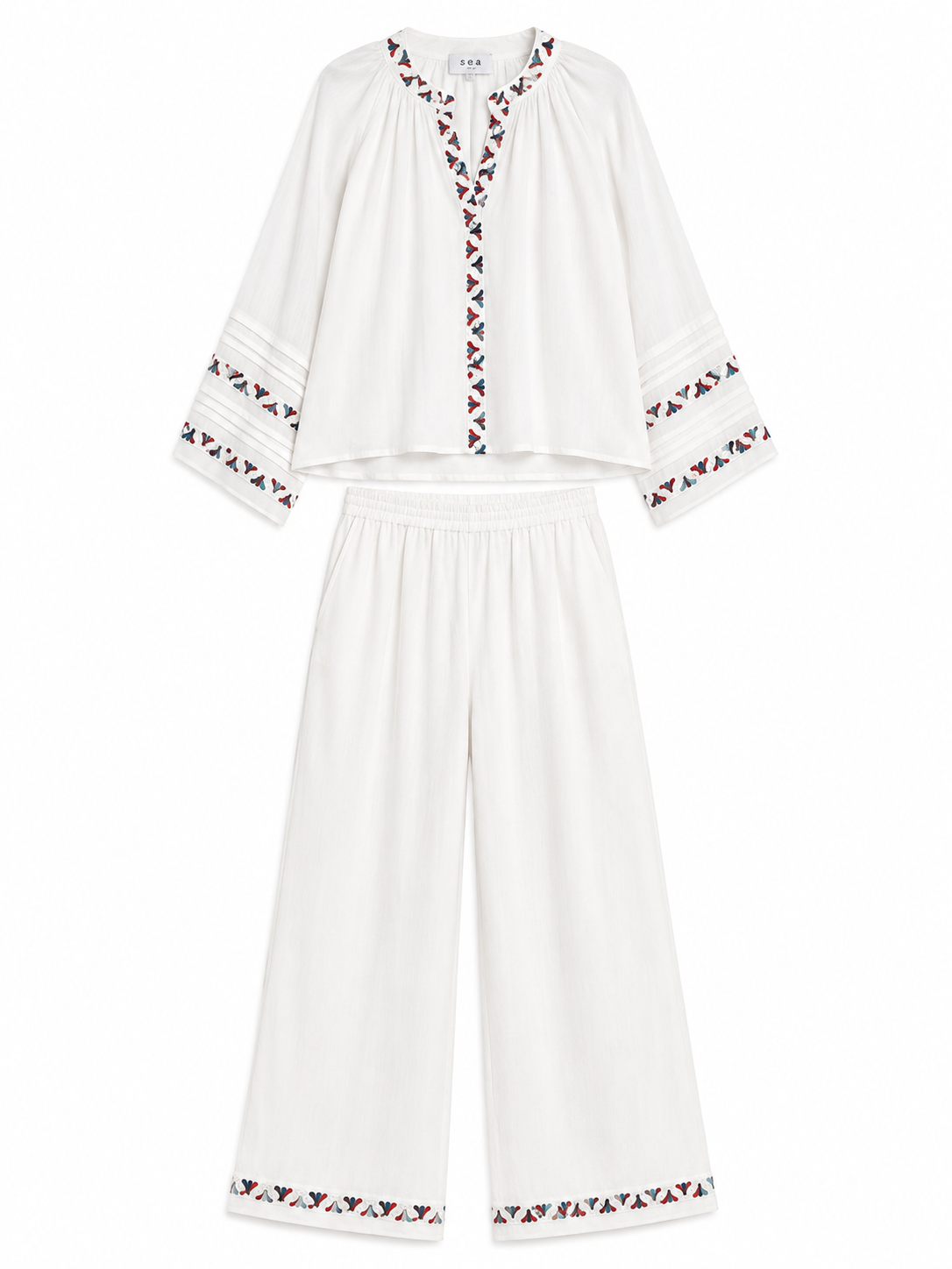 Sea Embroidered Two-Piece Set – Product Description