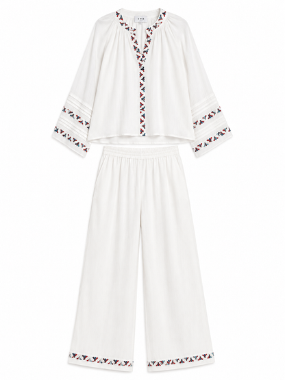 Sea Embroidered Two-Piece Set – Product Description