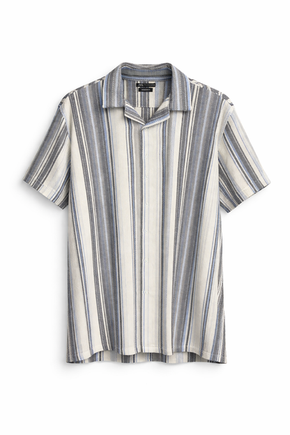 ZARA Oversized Textured Stripe Shirt