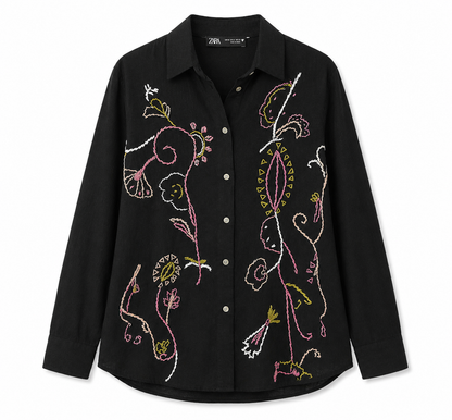 Zara Embroidered Shirt – Product Description
