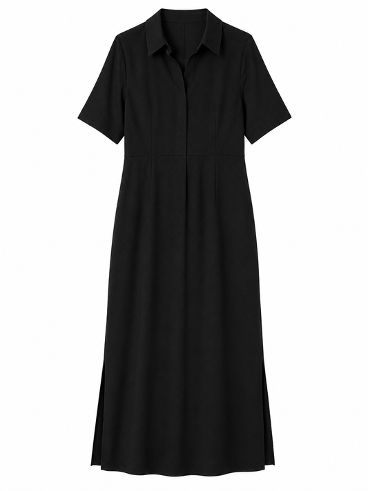 Zara Black Midi Shirt Dress – Product Description
