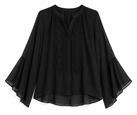 Zara Embellished Chiffon Blouse – Product Description