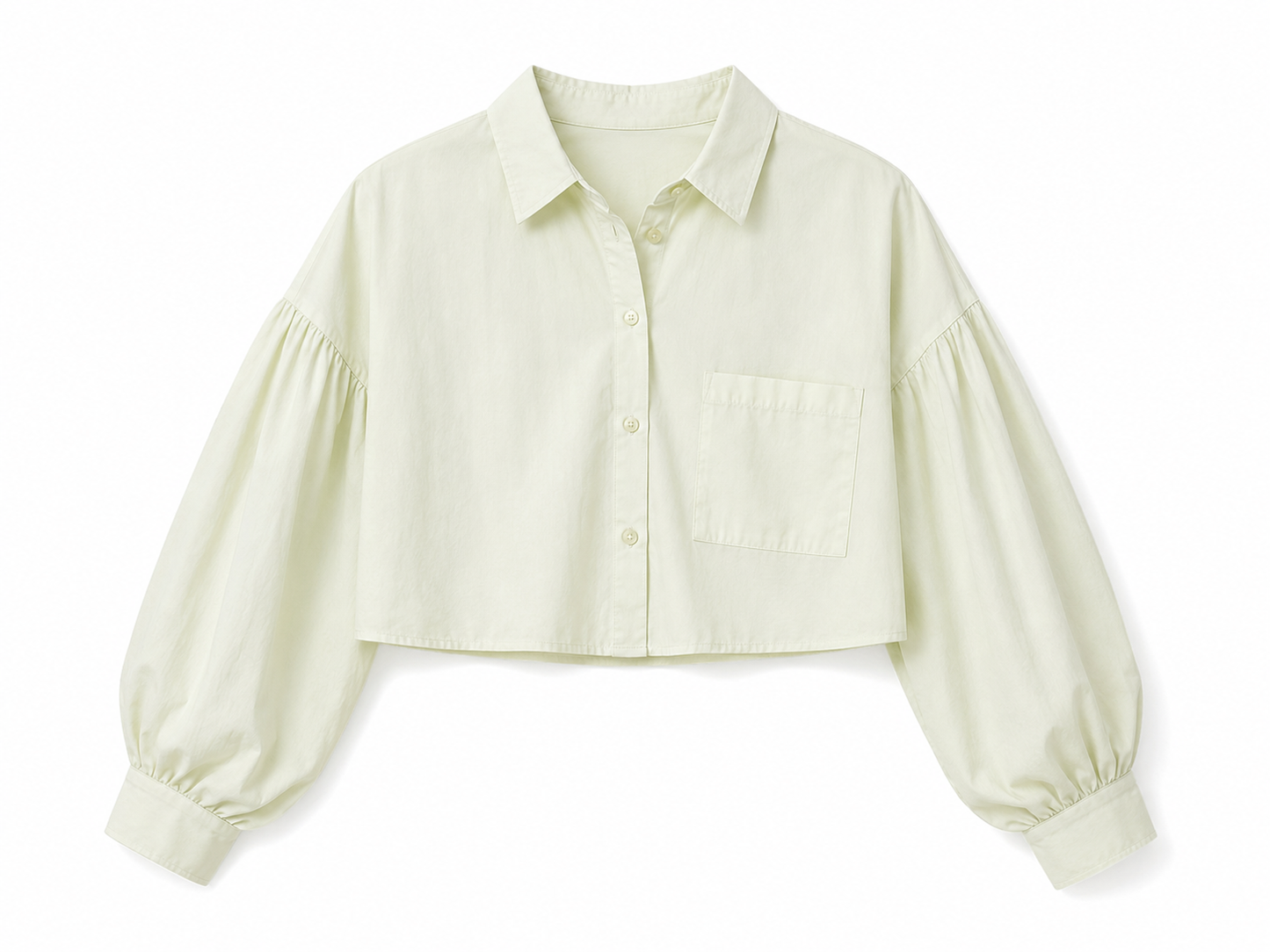Ann Taylor Cropped Balloon Sleeve Shirt