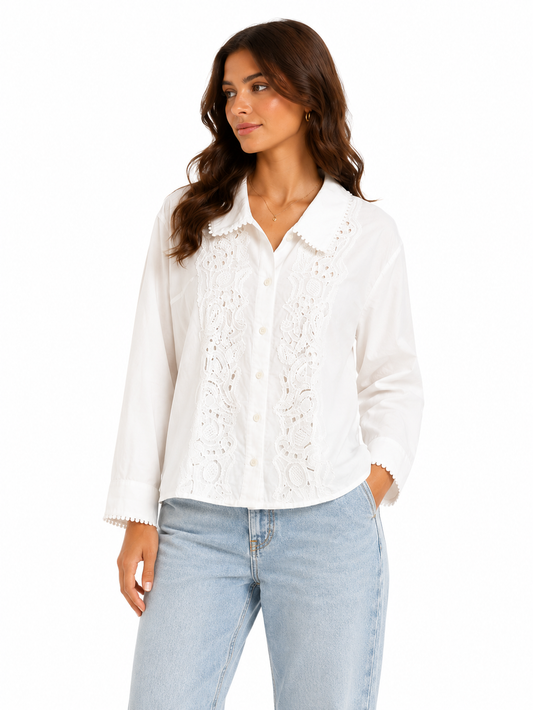 Levi's – Lace Panel Button-Up shirt
