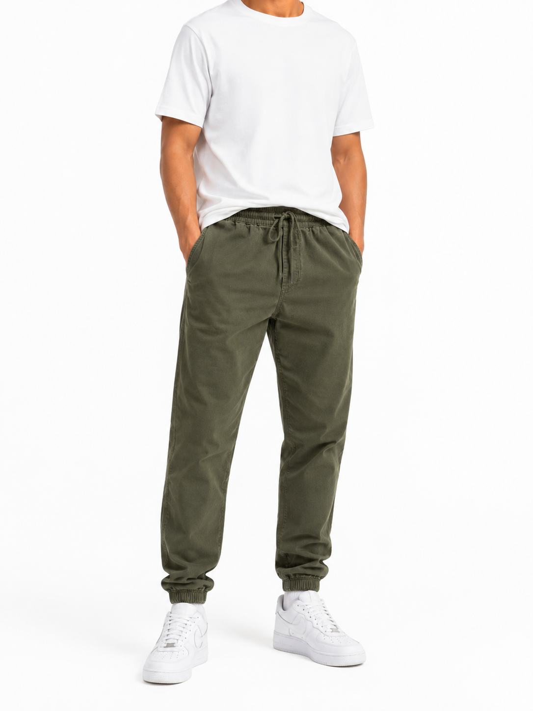Pull&Bear Washed Olive Jogger Pants