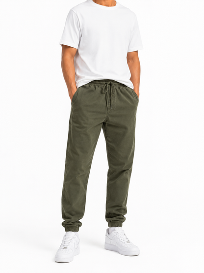 Pull&Bear Washed Olive Jogger Pants
