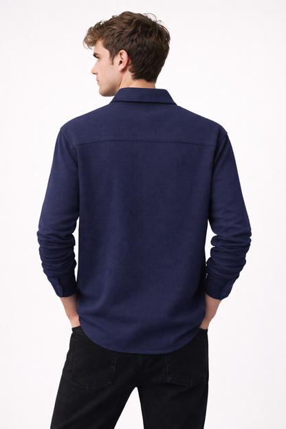 ZARA Textured Shirt – Navy Blue