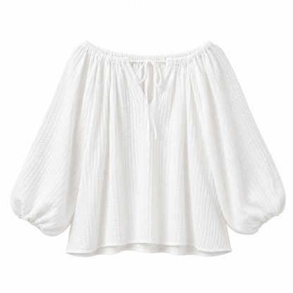 H&M Textured Peasant Blouse – Product Description