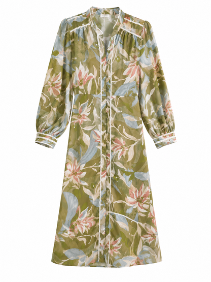 Monsoon Floral Print Midi Dress