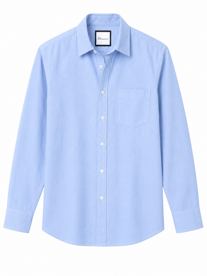 Refined and versatile Ted Bernhardtz long-sleeve shirt in a soft light blue color,