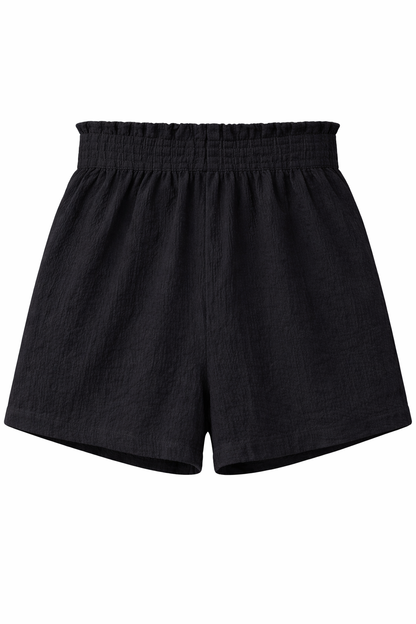 George High-Waist Tie Shorts – Black