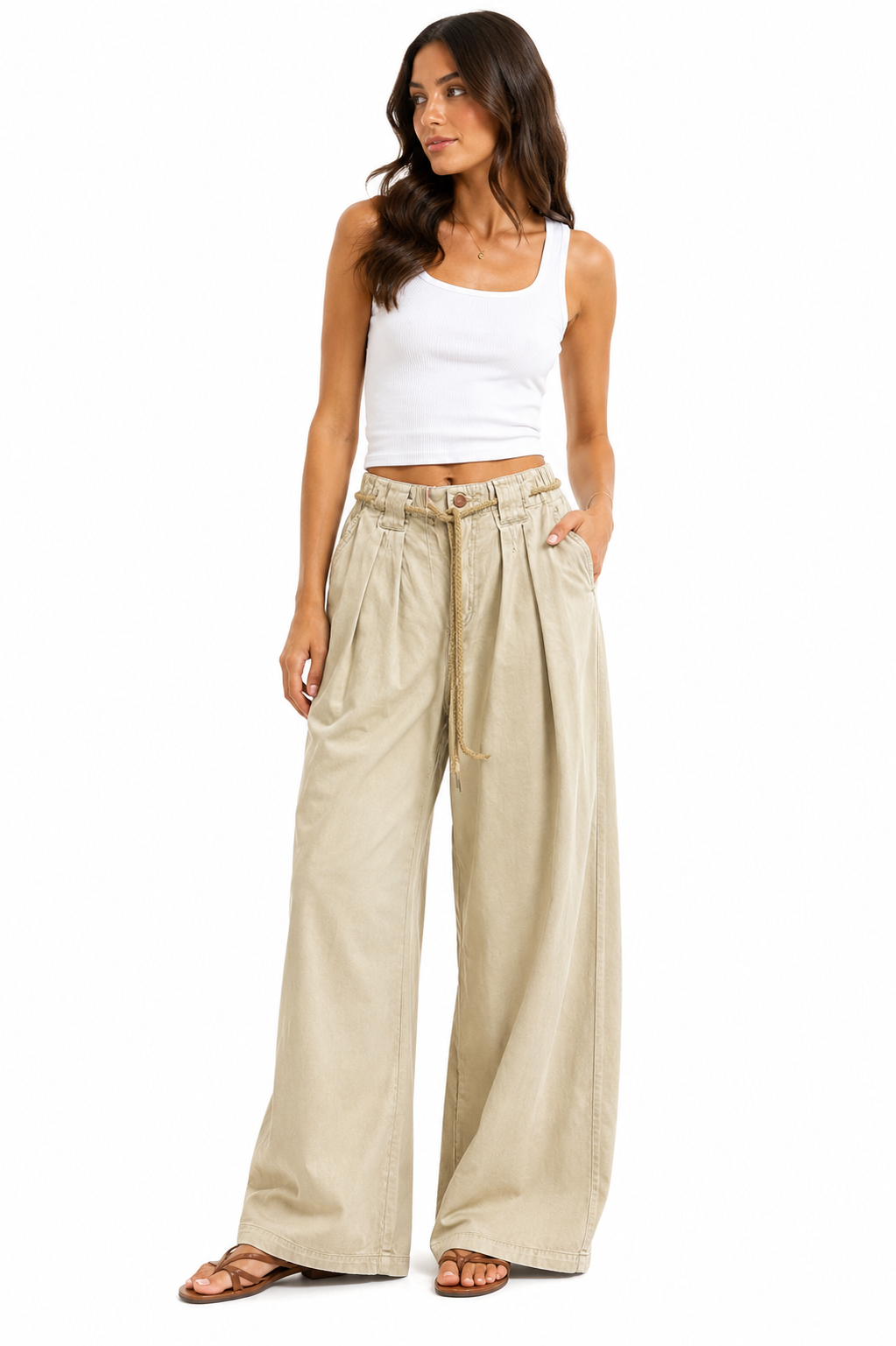 Anthropologie – Wide Leg Utility Drawstring Pants