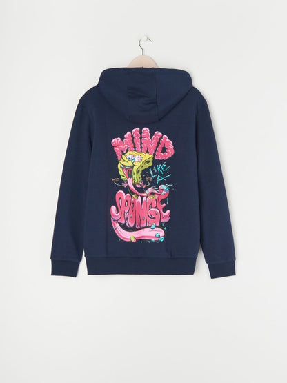 Unisex Sinsay Hoodie – Navy Blue (SpongeBob Graphic)