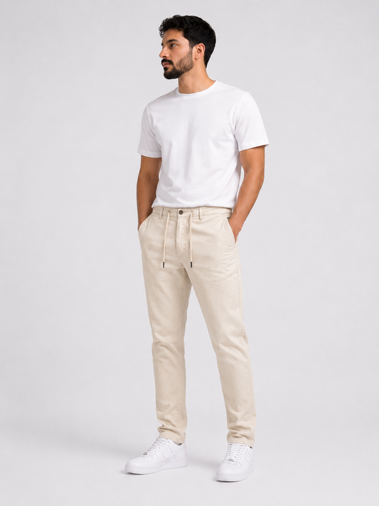 Jules Linen Blend Drawstring Pants