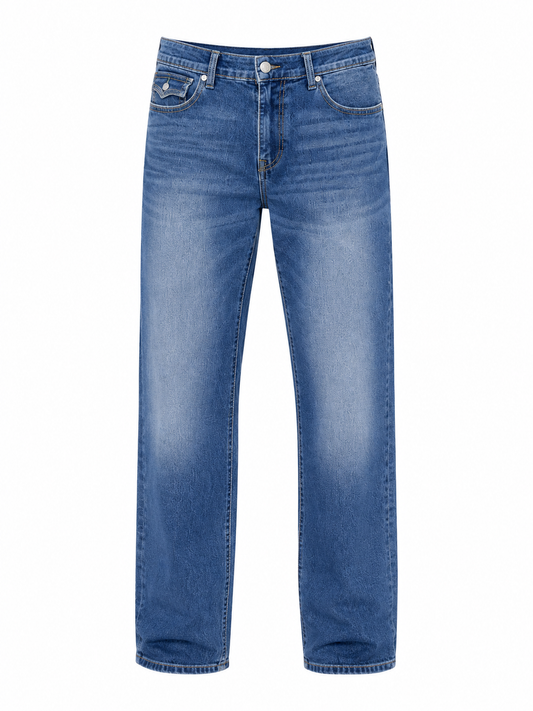 True Religion Washed Blue Straight Jeans
