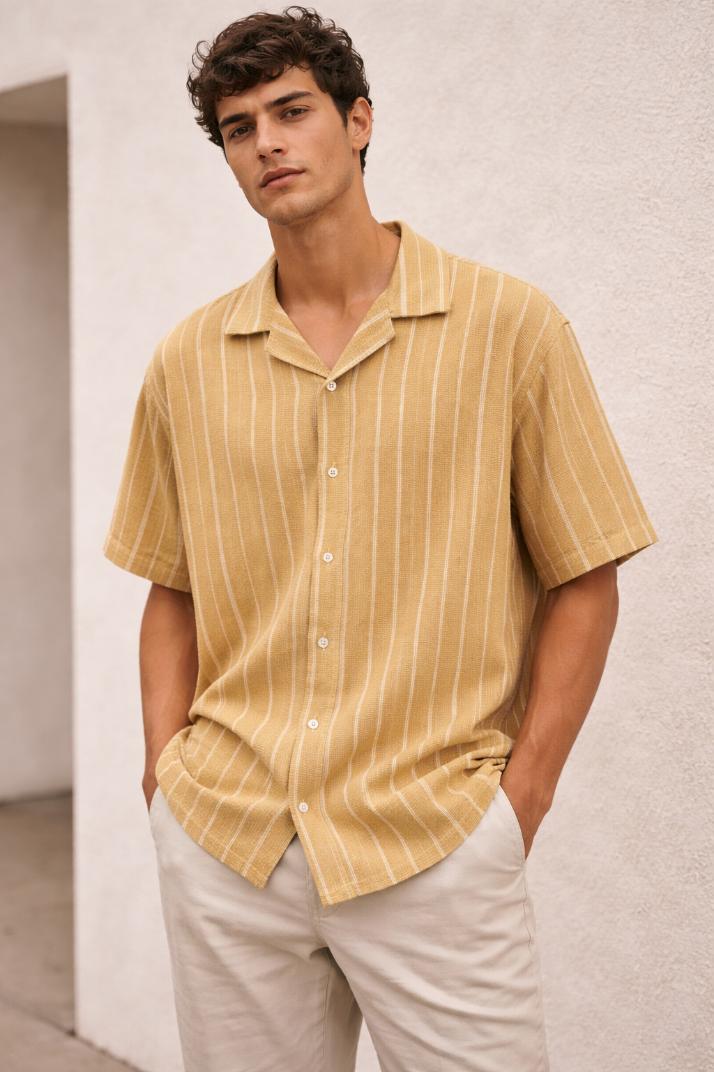 ZARA Oversized Textured Stripe Shirt