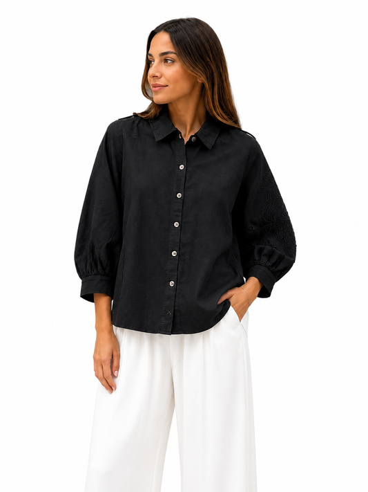 Signature Embroidered Cotton Shirt