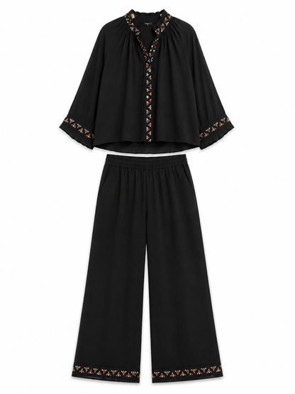 Sea Embroidered Two-Piece Set – Product Description