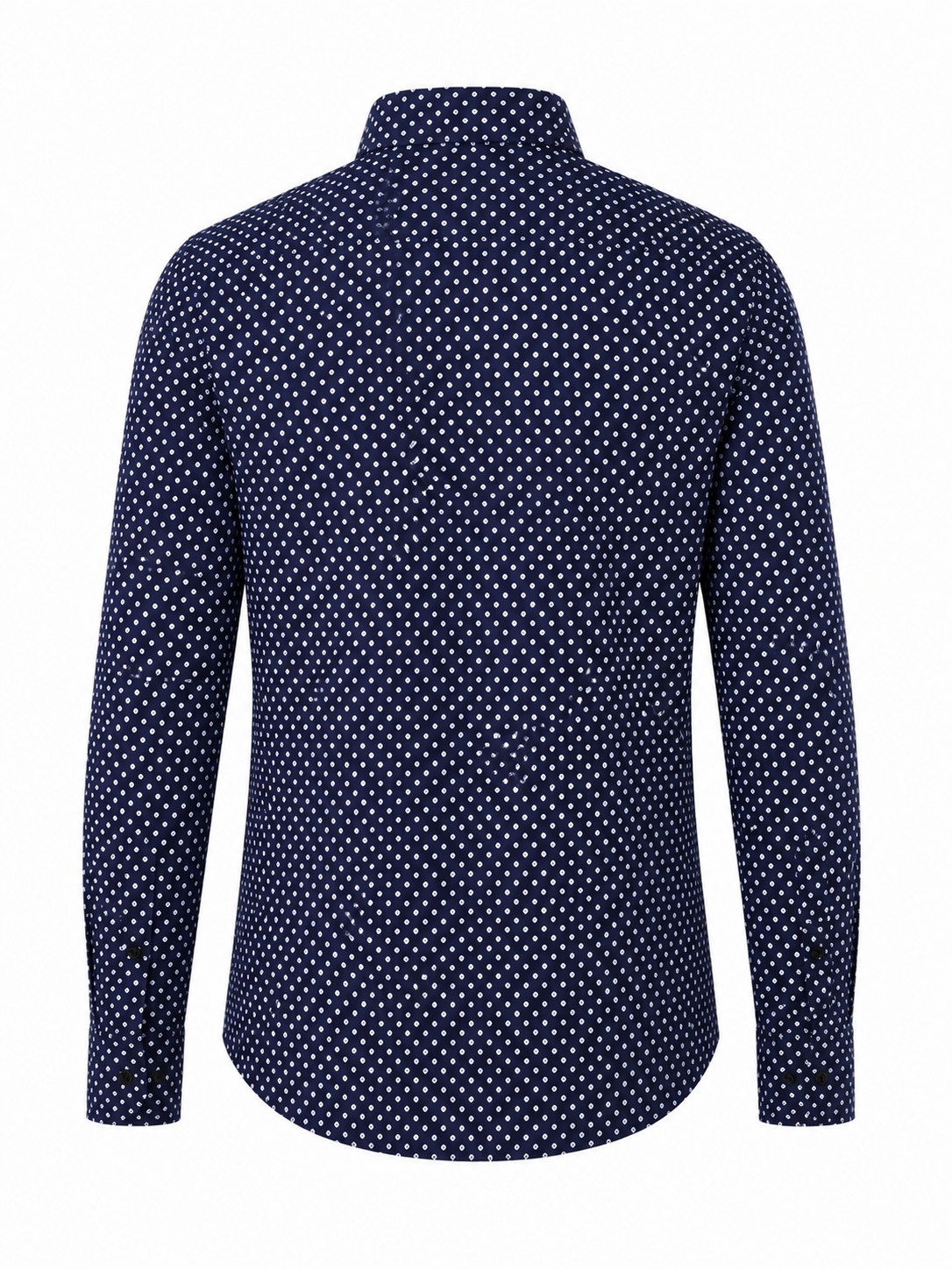 BOSS Navy Patterned Slim-Fit Shirt