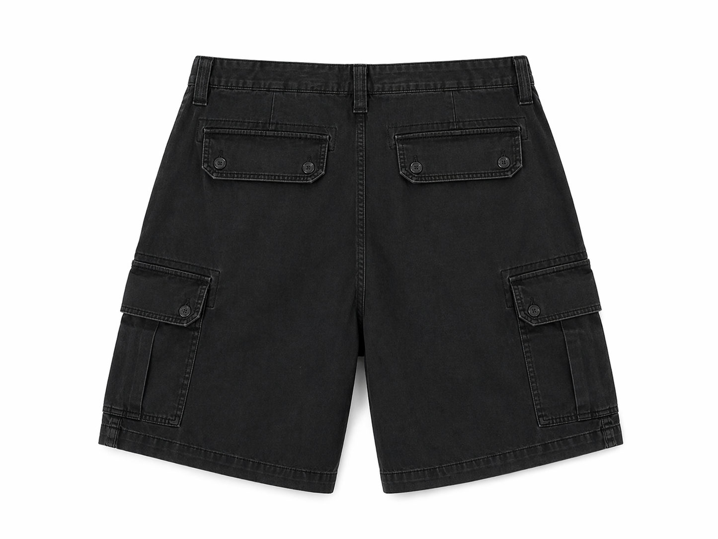 Sonoma Cargo Shorts – Washed Black (Relaxed Fit)
