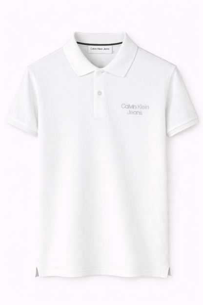Calvin Klein Jeans White Polo Shirt