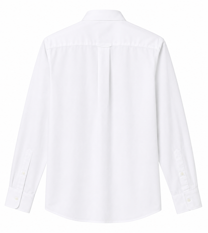Elegant and timeless Ted Bernhardtz long-sleeve shirt in a clean white finish,