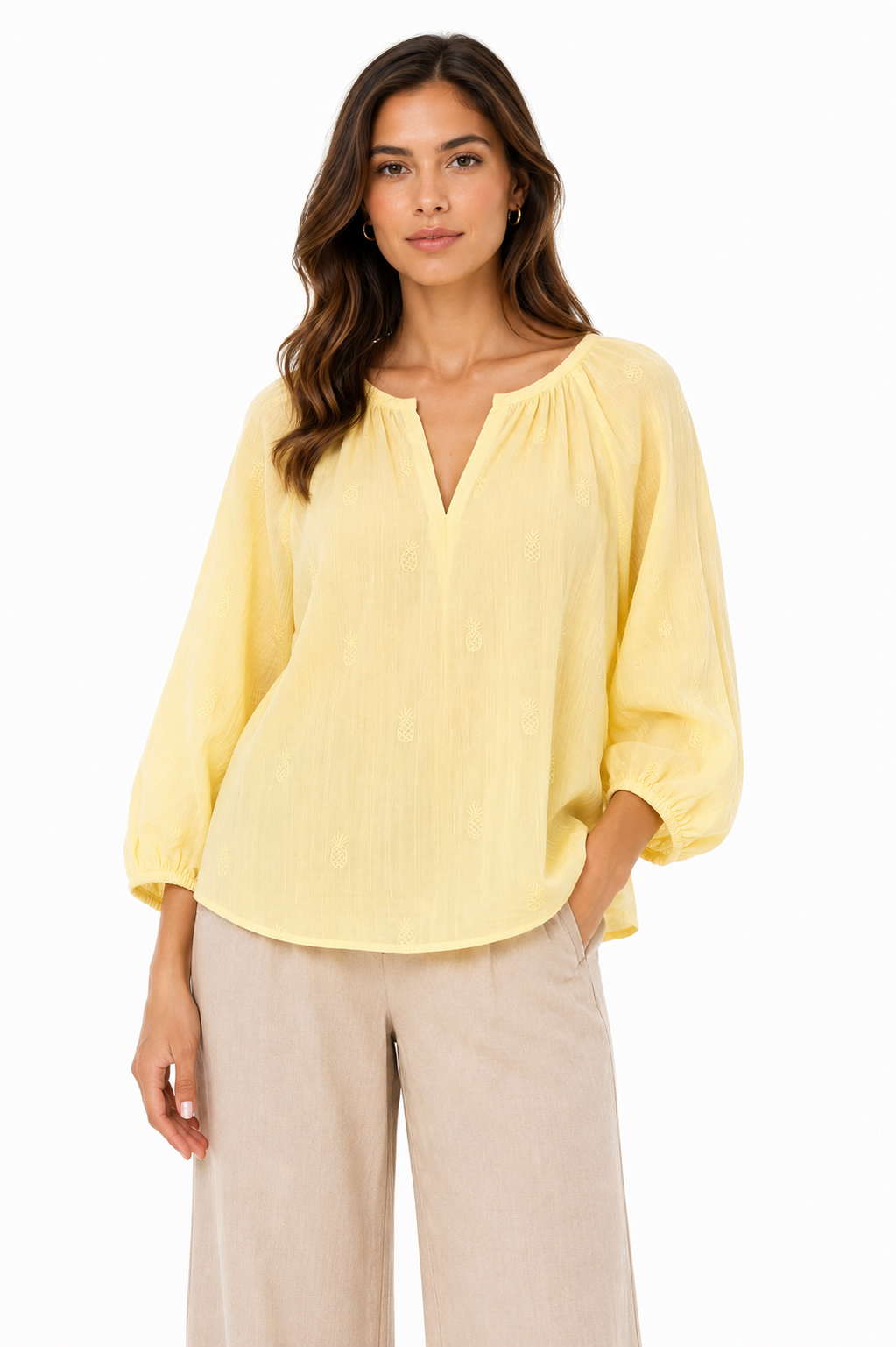 Linen Embroidered Blouse – Product Description