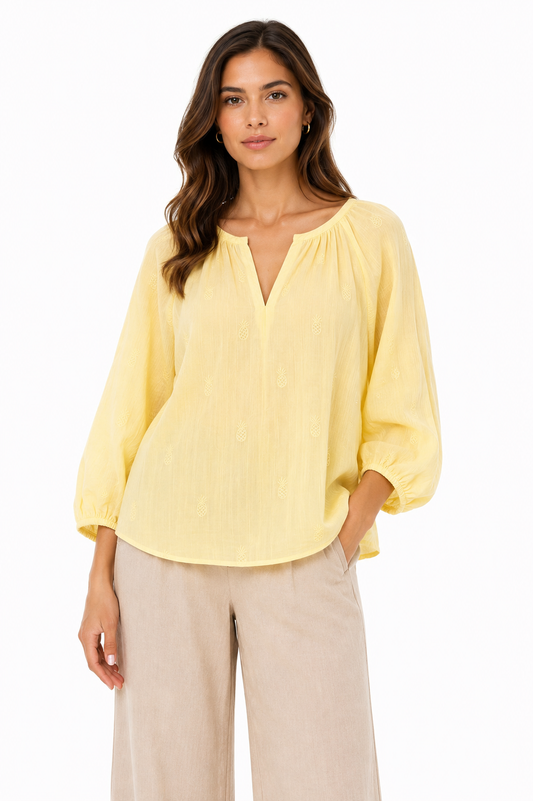 Linen Embroidered Blouse – Product Description
