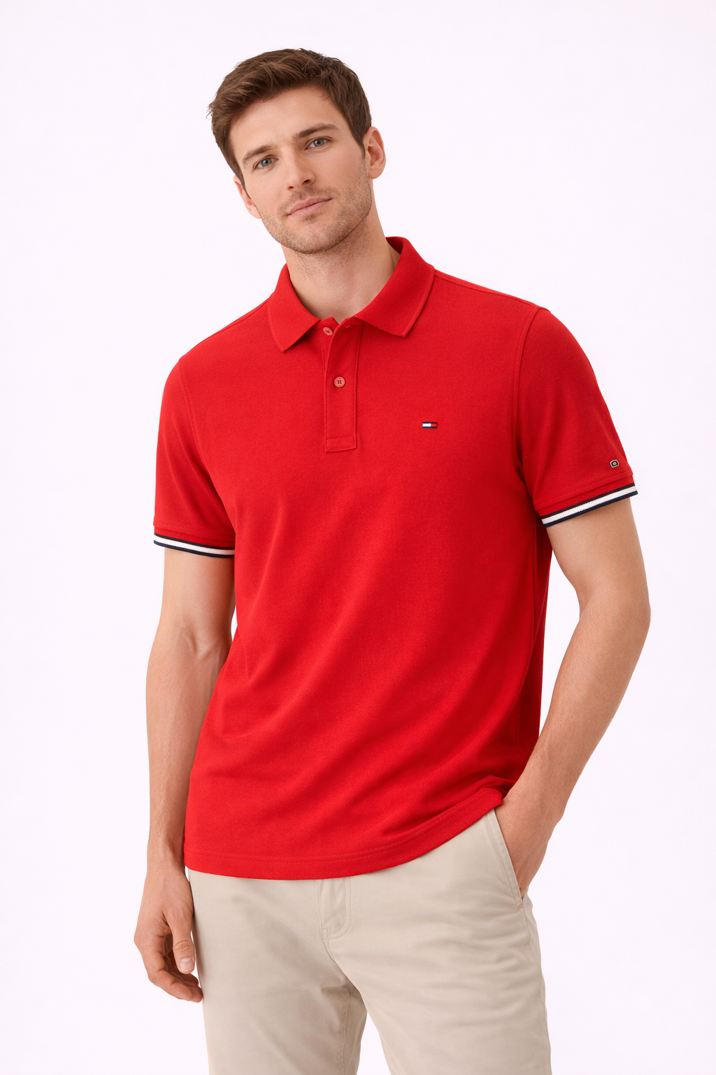 Tommy Hilfiger Red Polo Shirt