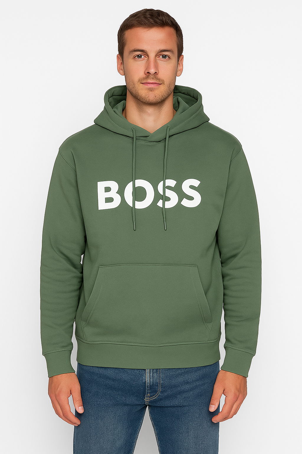 BOSS men’s hoodie in striking red