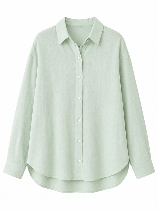 Stradivarius Relaxed Linen Blend Shirt – Product Description