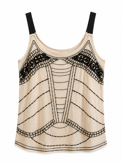 Cut Women's Embroidered Sleeveless Blouse