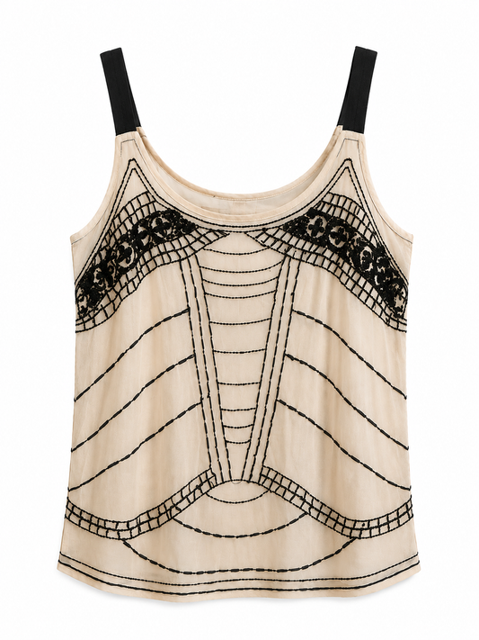 Cut Women's Embroidered Sleeveless Blouse