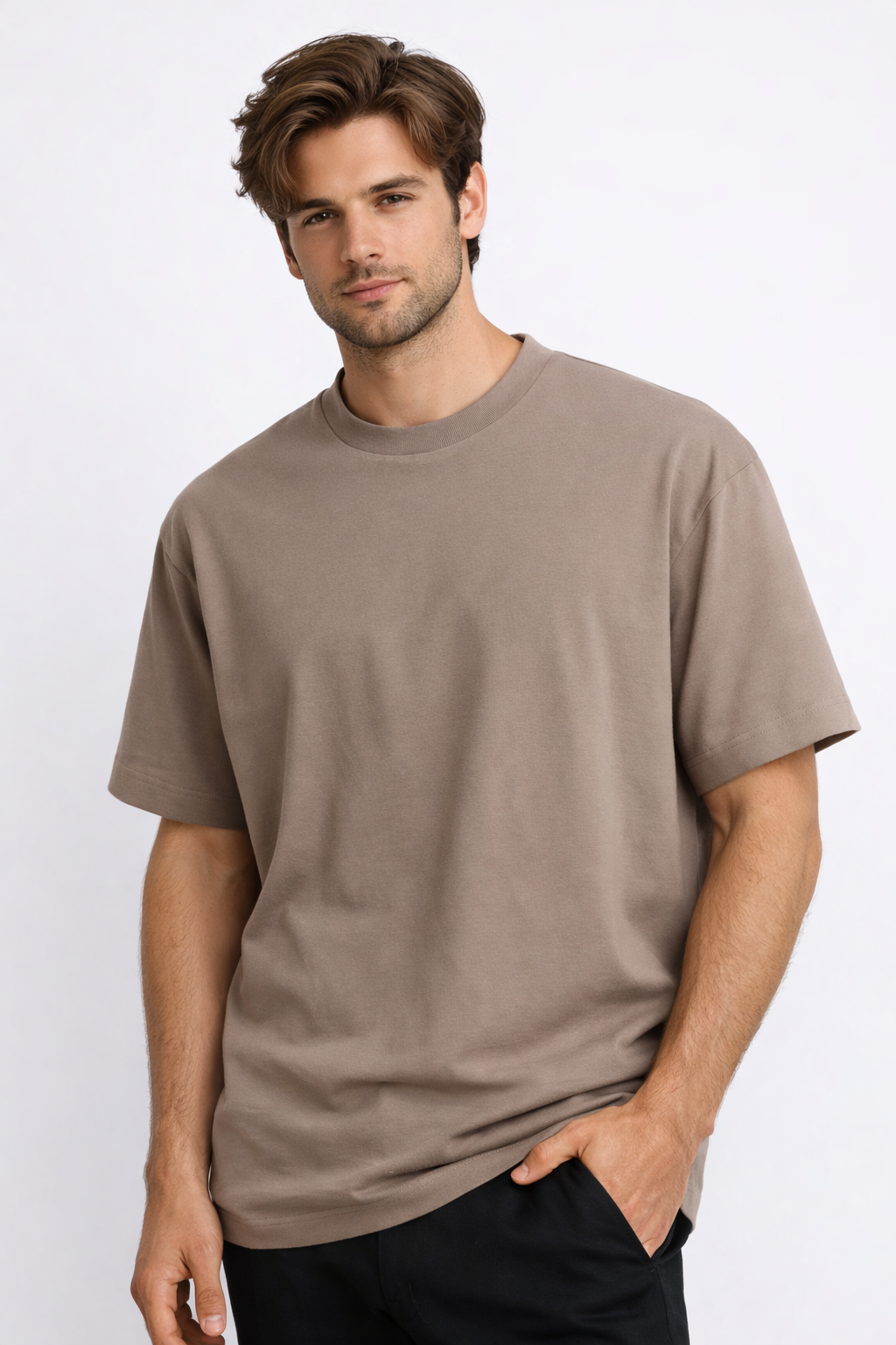 H&M Dark beige Textured Blouse