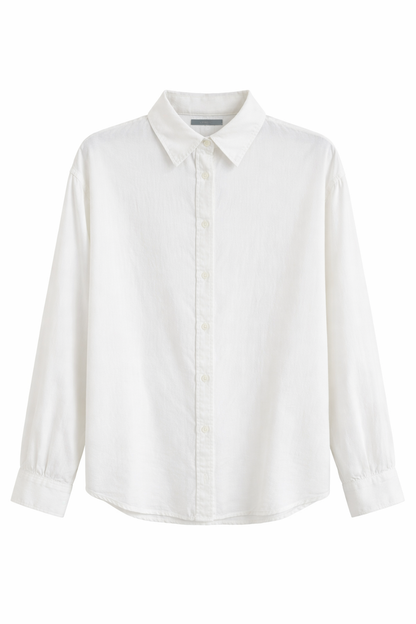 Stradivarius Women’s Linen Shirt (White – Classic Button-Up)