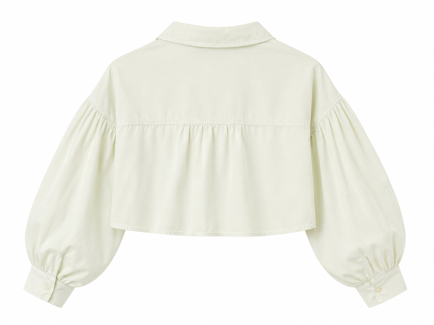 Ann Taylor Cropped Balloon Sleeve Shirt