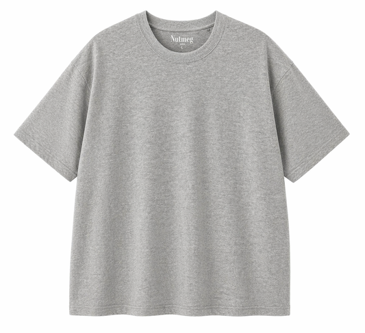 Nutmeg Basic T-Shirt – Light Grey (Classic Fit)