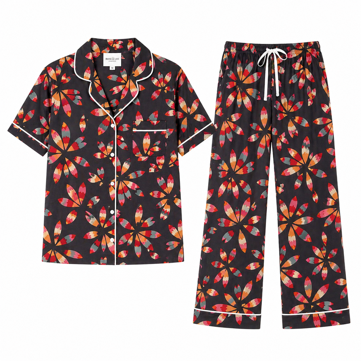 Rose & Lee Floral Print Pajama Set