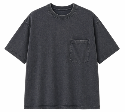 Titin Washed Black Pocket T-Shirt