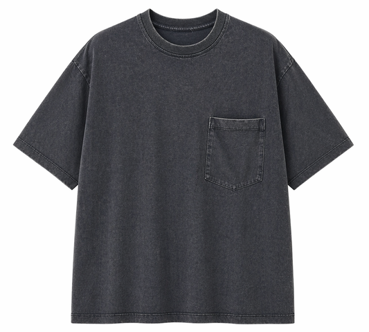 Titin Washed Black Pocket T-Shirt