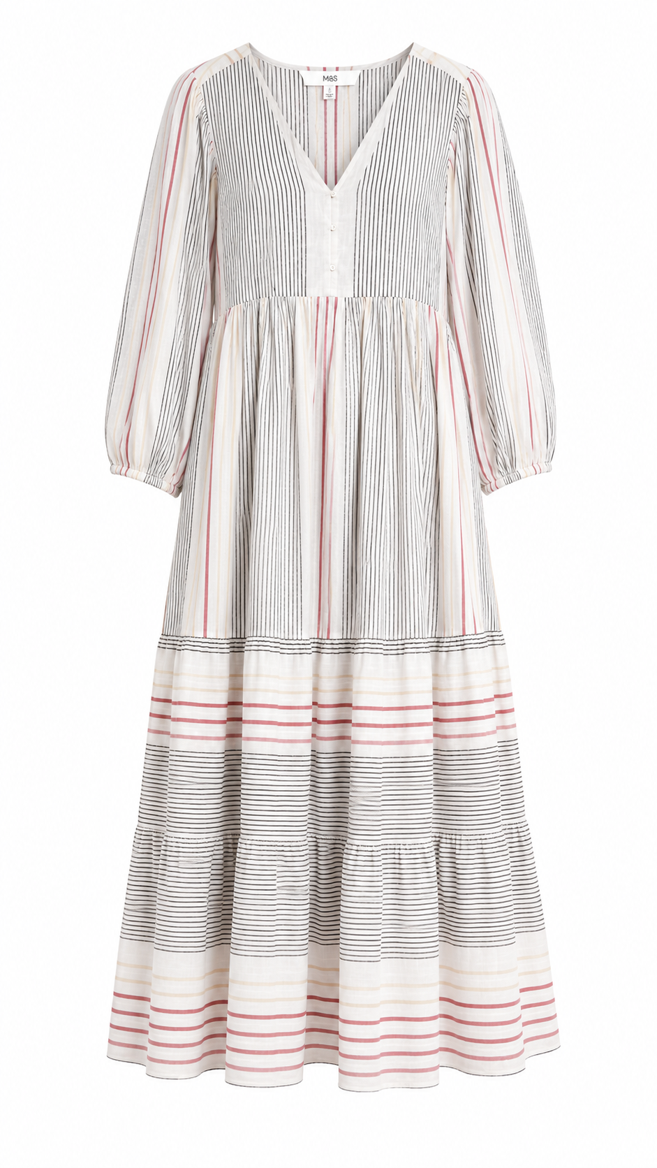 M&S Striped Maxi Dress