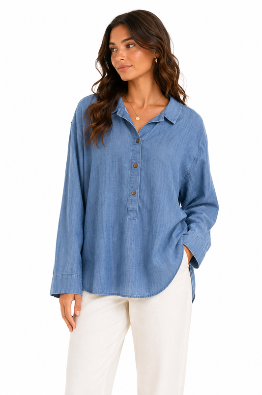 Lands' End – Chambray Popover Shirt