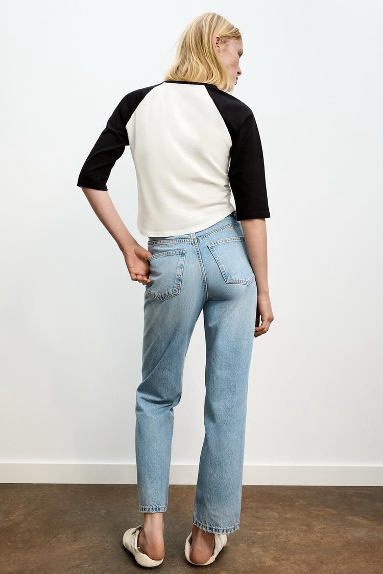 ZARA High-Waist Jeans – Regular Length (Light Blue)