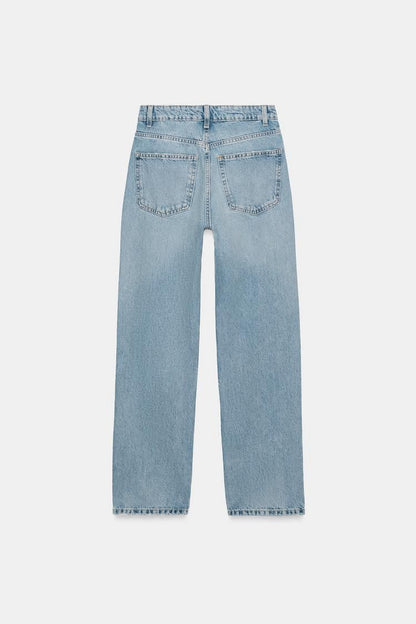ZARA High-Waist Jeans – Regular Length (Light Blue)