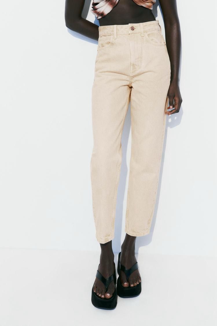 ZARA Mom Fit Jeans – Beige